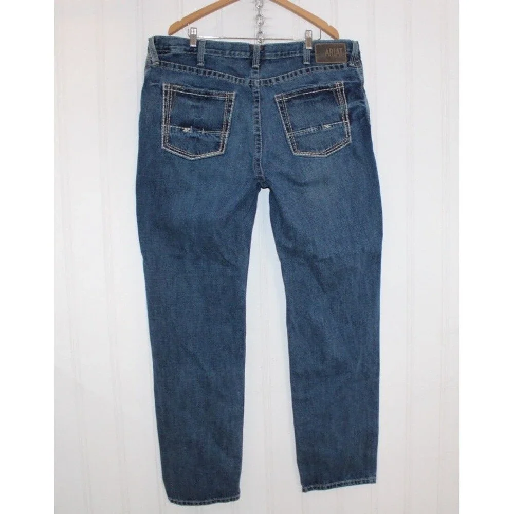 Ariat M3‎ Loose Fit Jeans Mens 44x36 Medium Wash Bootcut Western Workwear Denim